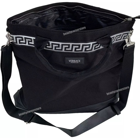 VERSACE NEW MENS BLACK PERFUME SHOULDER BAG - Picture 3 of 15